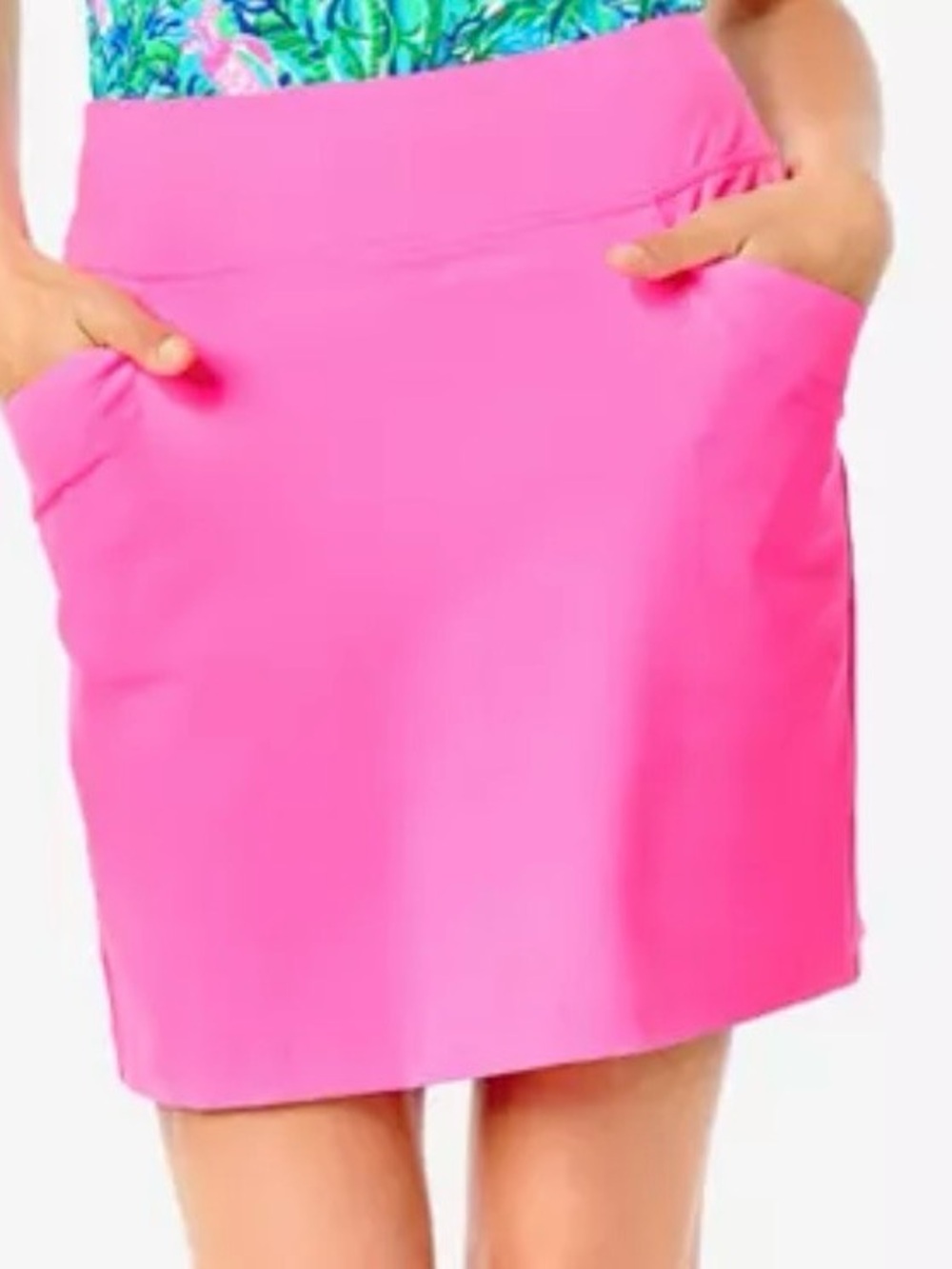 LILLY PULITZER Pink Isle Luxletic MONICA SKORT, UPF 50+, Size 16